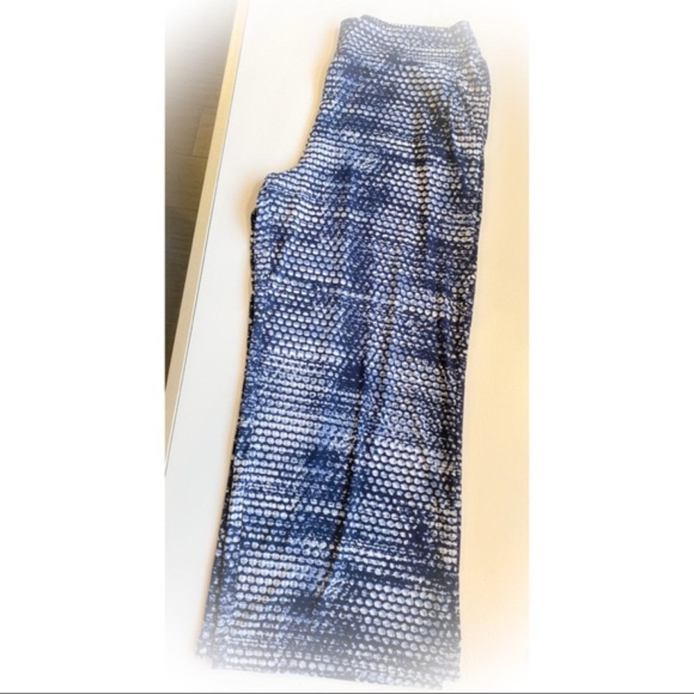 Faded Glory Blue and White Wide-Leg Palazzo Pants NEW NEVER WORN
